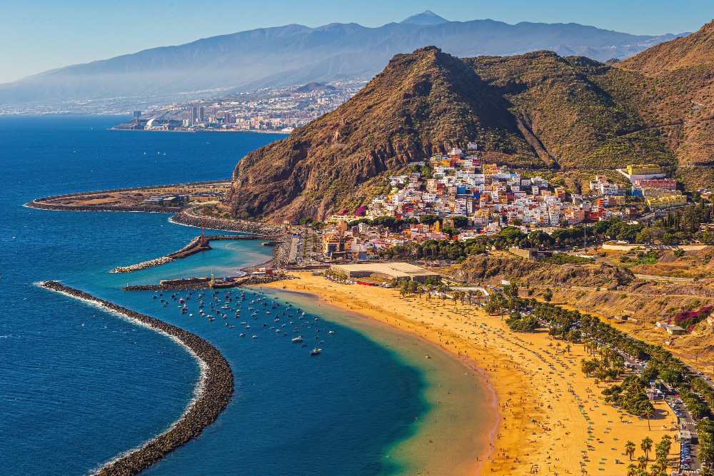  Las Teresitas beach located in Spain